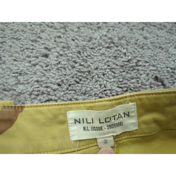 Nili Lotan NL Issue Shorts Womens 2 Khaki Desert Camo Cargo Stretch Made USA - Picture 3 of 8